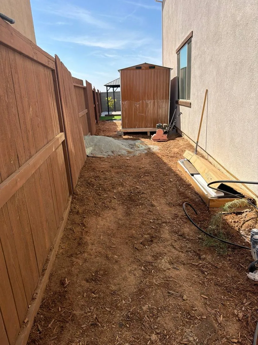 After MZM junk removal — Side Yard Debris Haul — Roseville, CA